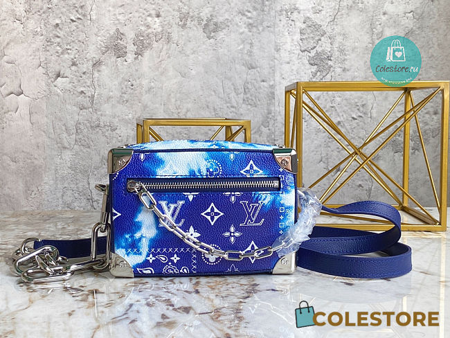 Louis Vuitton Mini Soft Trunk Blue M20557 Size 18.5x13.0x8.0 cm - 1
