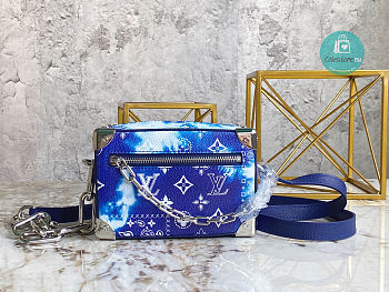 Louis Vuitton Mini Soft Trunk Blue M20557 Size 18.5x13.0x8.0 cm