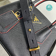 Prada Double Saffiano leather Mini Bag In Black 1BG443 Size 25x18.5x12.5 cm - 3