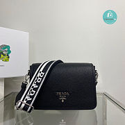 Prada Leather Shoulder Bag In Black 1BD314 23x15.5x9 cm - 1