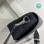 Prada Leather Shoulder Bag In Black 1BD314 23x15.5x9 cm - 5