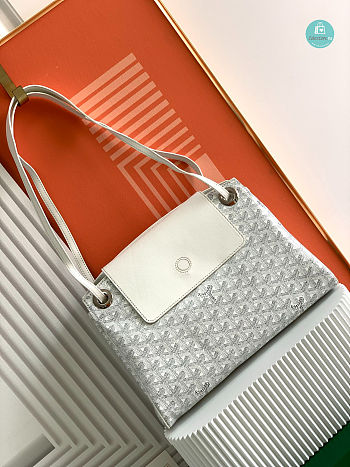 Goyard Rouette PM Bag Maison In White 30x24x14 cm