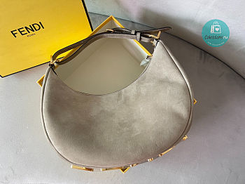Fendi Fendigraphy Small FF Canvas Bag In Beige 29 x 24.5 x 10cm