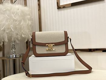 CELINE TRIOMPH IN BROWN 22X16.5X7 CM