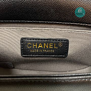 Chanel Small BOY CHANEL Messenger Bag Lambskin Black AS3350 19.5×15.5×7cm - 6