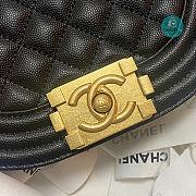 Chanel Small BOY CHANEL Messenger Bag Lambskin Black AS3350 19.5×15.5×7cm - 3