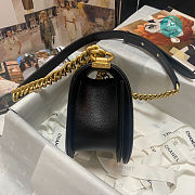 Chanel Small BOY CHANEL Messenger Bag Lambskin Black AS3350 19.5×15.5×7cm - 2
