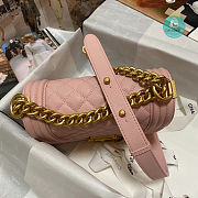 Chanel Small BOY CHANEL Messenger Bag Lambskin Pink AS3350 19.5×15.5×7cm - 5