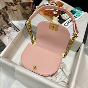 Chanel Small BOY CHANEL Messenger Bag Lambskin Pink AS3350 19.5×15.5×7cm - 3