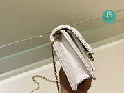 Lady Dior Chain Pouch Latte Cannage Lambskin In White 3105 size 19.5 x 12.5 x 5 cm - 5