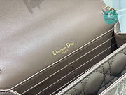 Lady Dior Chain Pouch Latte Cannage Lambskin In White 3105 size 19.5 x 12.5 x 5 cm - 2