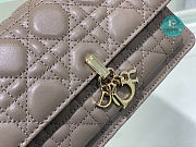 Lady Dior Chain Pouch Latte Cannage Lambskin 3105 size 19.5 x 12.5 x 5 cm - 2