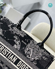 Medium Dior Book Tote Black Toile de Jouy Zodiac Embroidery M1296 36x27.5x16.5 cm - 3