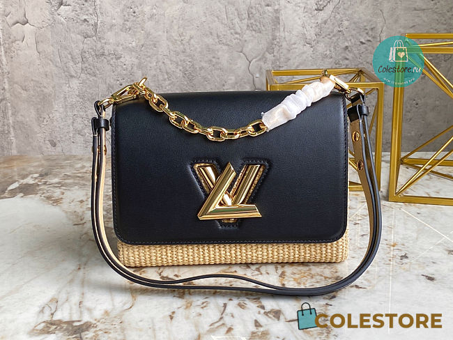 Louis Vuitton Twist MM Handbag In Black M57649 23 x 17 x 9 cm - 1