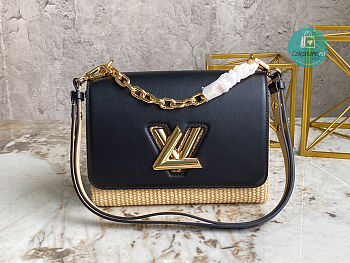 Louis Vuitton Twist MM Handbag In Black M57649 23 x 17 x 9 cm