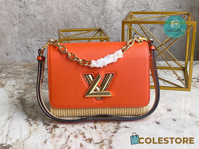 Louis Vuitton Twist MM Handbag In Orange M57648 23 x 17 x 9 cm - 1