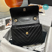 Chanel Trendy CC Chevron Flap Bag Gold-Tone Metal Black A92236 25cm  - 6