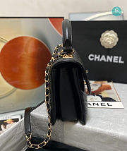 Chanel Trendy CC Chevron Flap Bag Gold-Tone Metal Black A92236 25cm  - 3