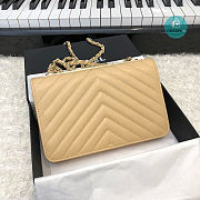 Chanel Chevron Trendy CC WOC In Beige 80983 19x3x12 cm - 5