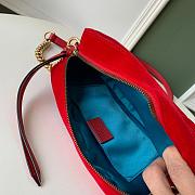 Gucci GG Marmont Small Shoulder In Red Velvet 447632 Size 24cm - 3