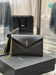 YSL Saint Laurent Gaby Double-flap Chain Pouch in Lambskin 685596 26×17cmx20cm - 1