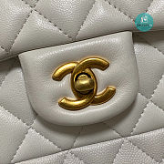 Chanel 22p White Gold Handle Graft Caviar Cowhide In White AS3335 30x18x10cm - 6