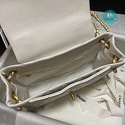 Chanel 22p White Gold Handle Graft Caviar Cowhide In White AS3335 30x18x10cm - 5