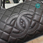 Chanel Black Quilted Caviar Leather Mini Bowler Bag AS3034 25x14x9 cm - 6