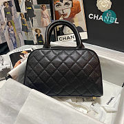Chanel Black Quilted Caviar Leather Mini Bowler Bag AS3034 25x14x9 cm - 5