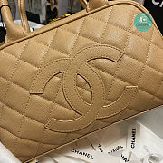 Chanel Yellow Quilted Caviar Leather Mini Bowler Bag AS3034 25x14x9 cm - 5