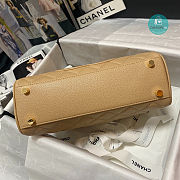Chanel Yellow Quilted Caviar Leather Mini Bowler Bag AS3034 25x14x9 cm - 3