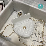 Chanel Heart Bag In White AS2784 13x12x5.5cm - 6