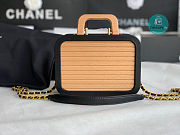 Chanel Vanity Case Beech Wood Beige Black AS2926 20.5X17.5X7cm - 3