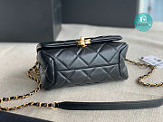 Chanel Flap Bag Lambskin Black AS3366 20x9x13.5 Cm - 5