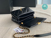 Chanel Flap Bag Lambskin Black AS3366 20x9x13.5 Cm - 4