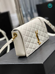 YSL Kate Supple 99 In Quilted Lambskin White  676628 26x4.5x13cm - 5