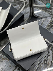 YSL Kate Supple 99 In Quilted Lambskin White  676628 26x4.5x13cm - 3