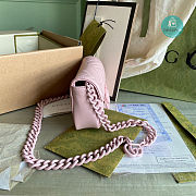 Gucci Marmont belt Bag In Light Pink leather 16.5×10.2×5.1cm - 4