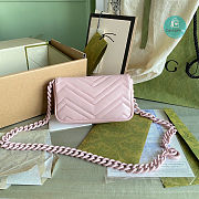 Gucci Marmont belt Bag In Light Pink leather 16.5×10.2×5.1cm - 6