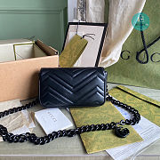 Gucci Marmont belt Bag In Black leather 16.5×10.2×5.1cm - 3