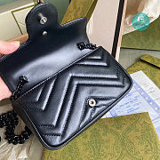 Gucci Marmont belt Bag In Black leather 16.5×10.2×5.1cm - 5