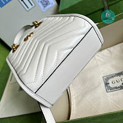 Gucci Marmont Matelassé Mini Bag In White Leather 16x19x7cm - 2