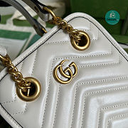 Gucci Marmont Matelassé Mini Bag In White Leather 16x19x7cm - 5