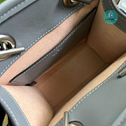 Gucci Marmont Matelassé Mini Bag In Grey Leather 16x19x7cm - 4