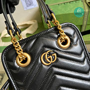 Gucci Marmont Matelassé Mini Bag In Black Leather 16x19x7cm - 5