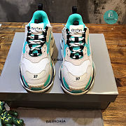Balenciaga Triple S White Green Sneakers - 4