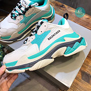 Balenciaga Triple S White Green Sneakers - 3