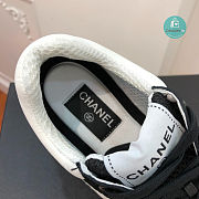 Chanel Leather Suede Mesh White CC Logo Low Top Traners Sneakers - 2