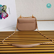Prada Saffiano Leather Bag with Gold Chain in Beige 22x14x6.5 cm - 4