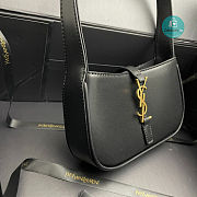 YSL SAINT LAURENT Black Leather Shoulder Bag In Black 19x11.5x4.5cm - 6